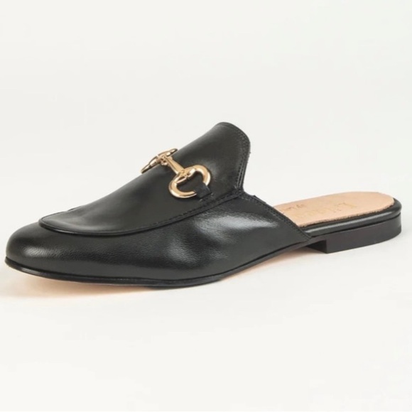 L’IDEA by Lori Leather Mule with Gold Tone Bit accent Slides 41 / 8 - Picture 4 of 8